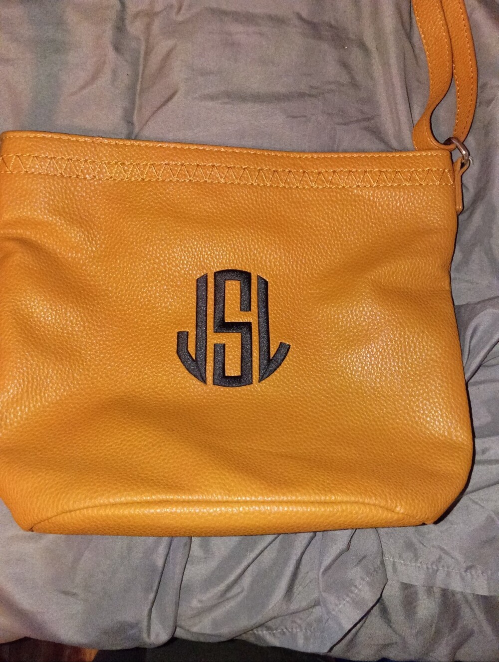 Women's Men's Mustard Leather Wristlet Travel Pouch - Unbranded